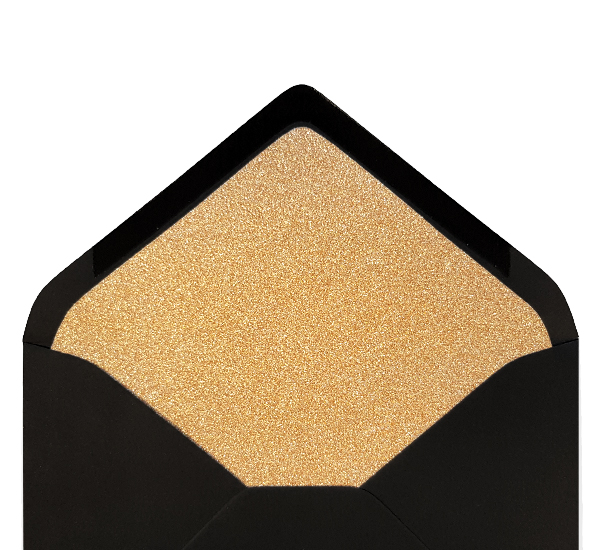 Gold glitter 5x7 envelope liner