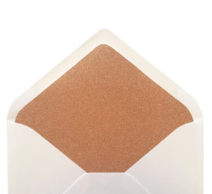 Rose Gold glitter 5x7 envelope liner