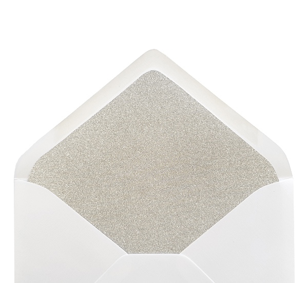 Silver glitter 5x7 envelope liner
