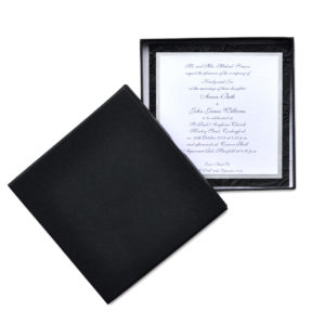 Rigid Invitation Box - Square - Black Matt (152x152mm)