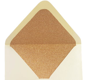 Gold glitter envelope liner