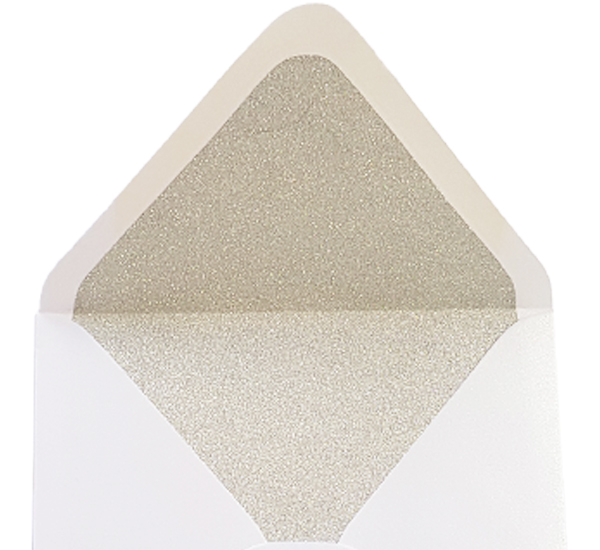 Silver glitter envelope liner